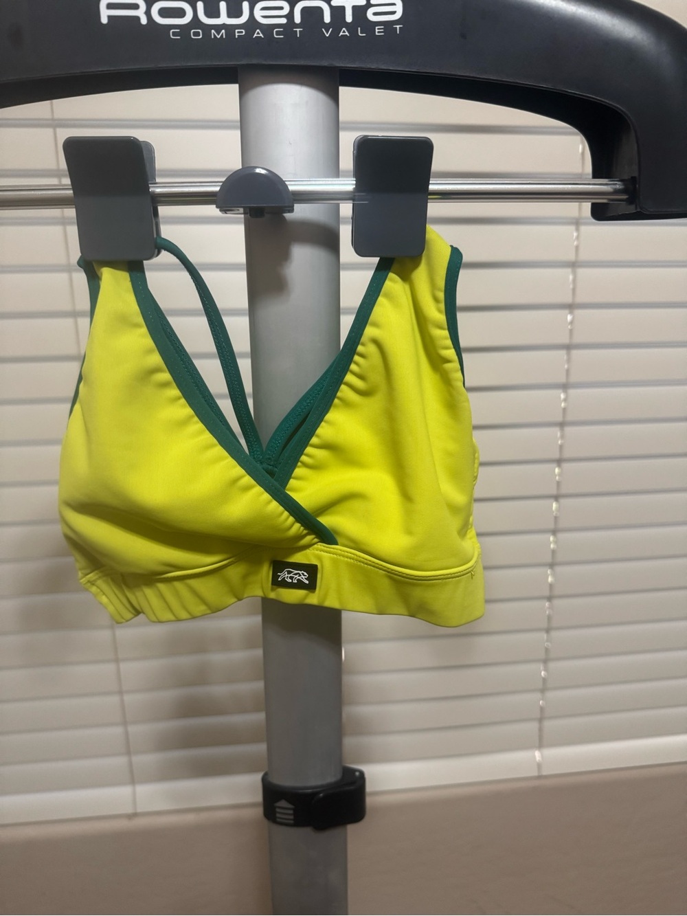 Tiger Friday Neon Yellow Green Strappy Dance Sports Bra Adult XS